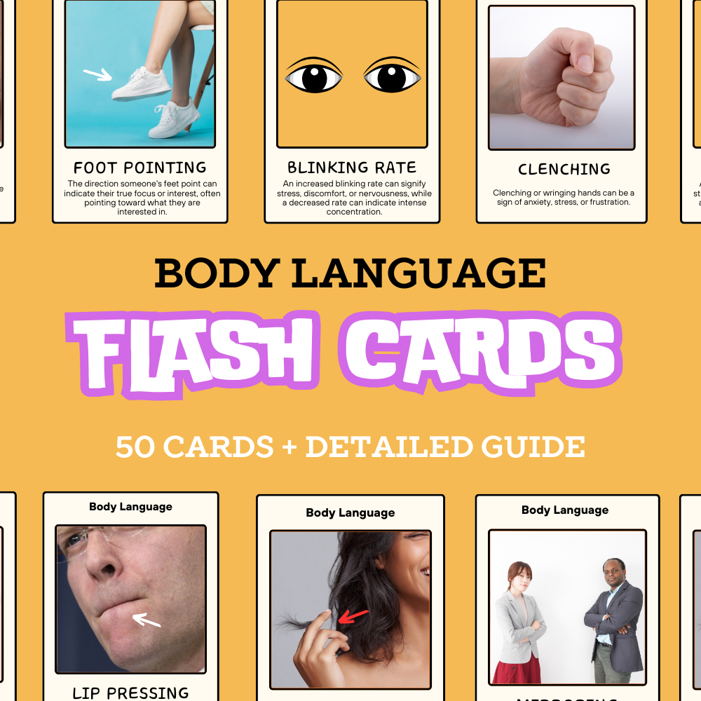 Body Language Mastery Bundle: Flash Cards + Guide