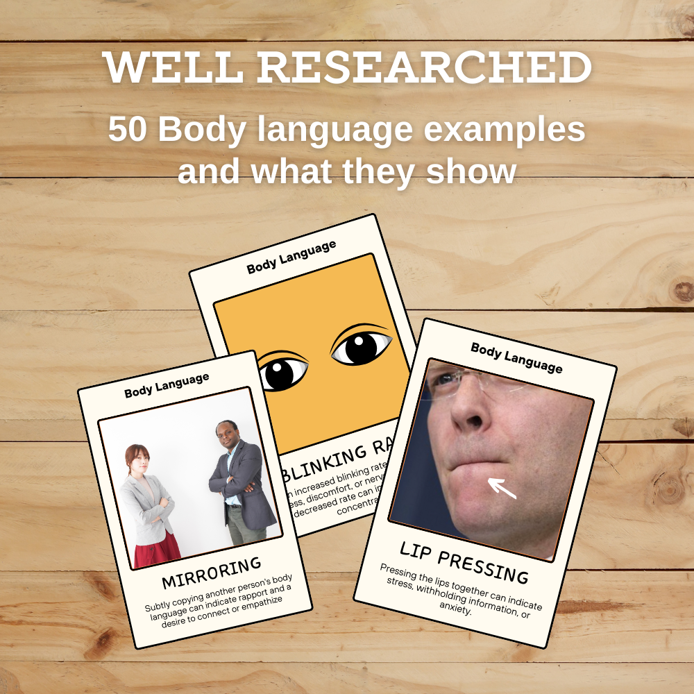 Body Language Mastery Bundle: Flash Cards + Guide