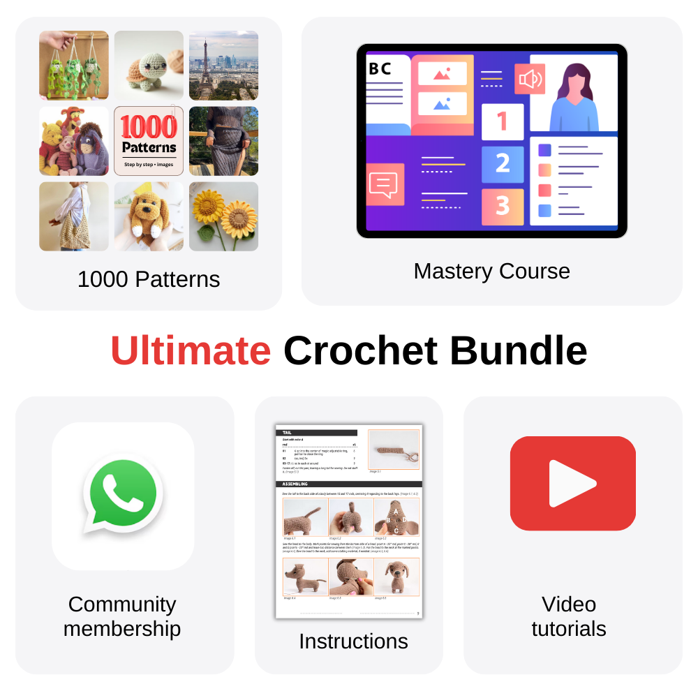 Ultimate Crochet Bundle: 1000+ Patterns (FREE COURSE)