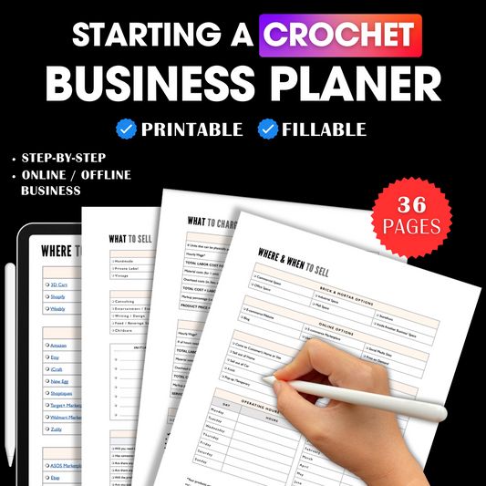 Starting a Crochet Business Planner