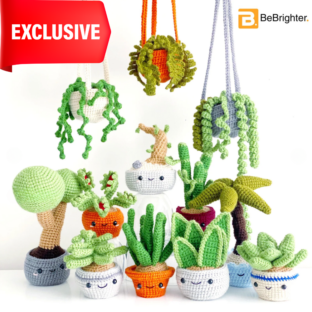 Exclusive - 12 Crochet Potted Plant Patterns